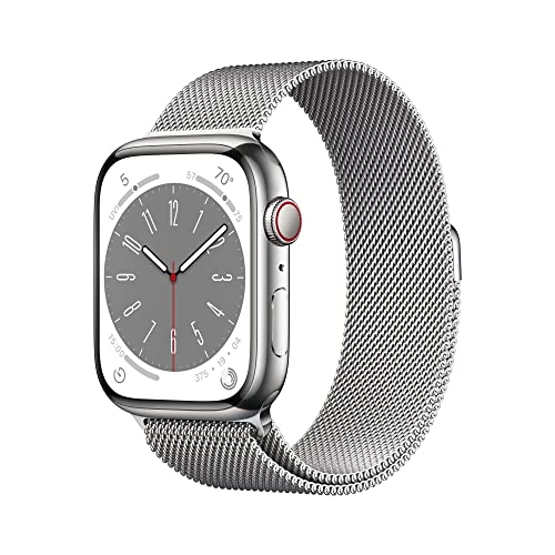 Apple Watch Series 8 [GPS + Cellular 45mm] Smart Watch w/Starlight Aluminum Case with...
