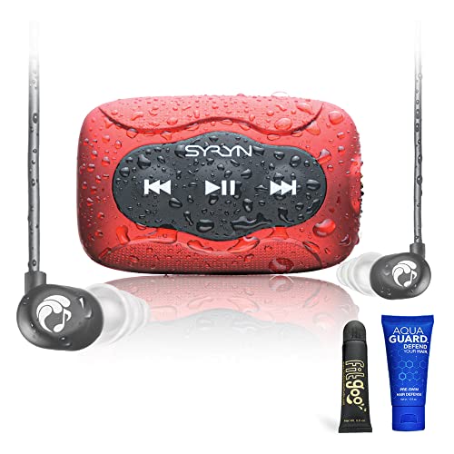 100% Waterproof SYRYN Swimbuds Flip Bundle for Swimming with Music | 8 GB (2,000 Songs or...