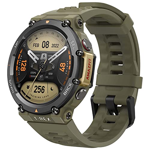 Amazfit T-Rex 2 Rugged Smart Watch, Military Certified, GPS, 24-Day Battery Life, Heart...