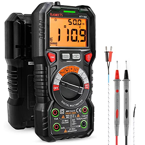 KAIWEETS Digital Multimeter TRMS 6000 Counts Voltmeter Auto-Ranging Fast Accurately...