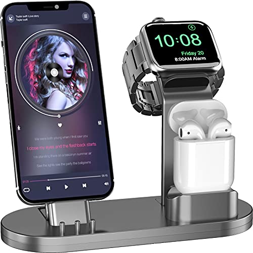 OLEBR 3 in 1 Charging Stand Compatible with Apple Watch 45mm/44mm and 41mm/40mm Series...