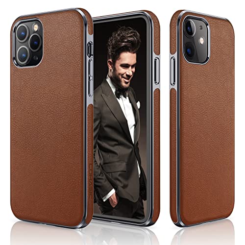 LOHASIC for iPhone 12 Case for iPhone 12 Pro Case, Luxury Leather Slim Business Classic...