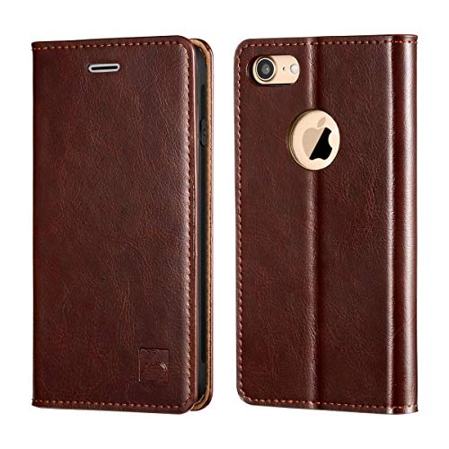 Belemay iPhone 8 Wallet Case, iPhone 8 Case, Genuine Cowhide Leather Flip Case [Slim Fit]...