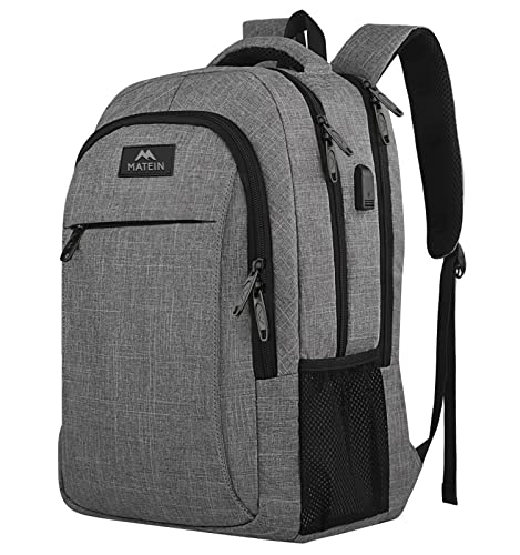 MATEIN Travel Laptop Backpack, Business Anti Theft Slim Sturdy Laptops Backpack with USB...