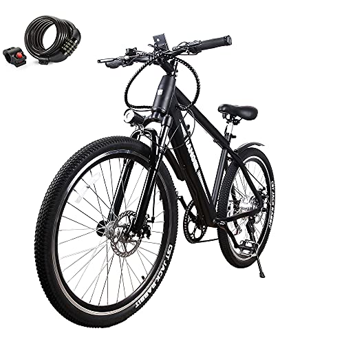 NAKTO 26' Electric Bike, 4 Hours Fast Charge, 350W Brushless Motor, 36V/10Ah Removable...