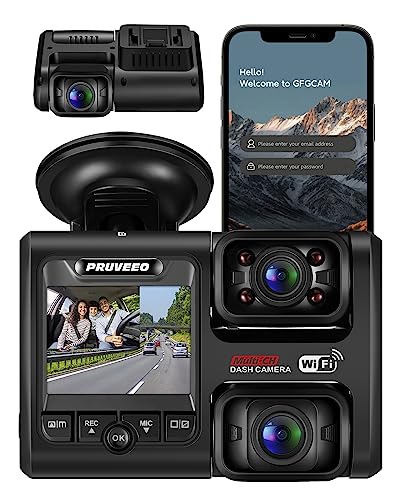 PRUVEEO Dash Cam, Front and Inside 1080P Dual FHD, Novatek Processor, Single-Channel...