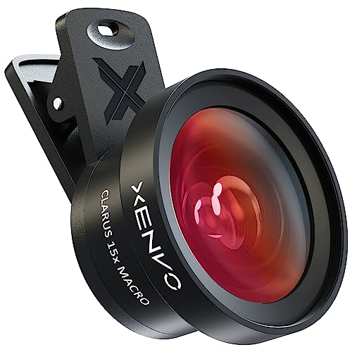 Xenvo Pro Lens Kit for iPhone and Android, Macro and Wide Angle Lens with LED Light and...
