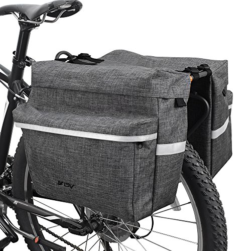 BV Bike Panniers 26L With Adjustable Hooks - Panniers For Bicycles With Carrying Handle,...