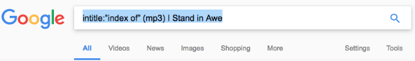 Search MP3 in Google Engine