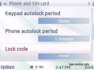 How to Lock Nokia E71 with Passcode  - 20