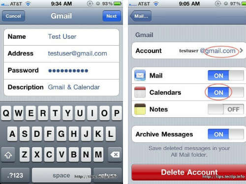 How to Setup Google Calendar on iPhone   iPod  - 93