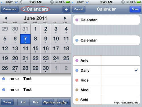 Google Calendar on iOS