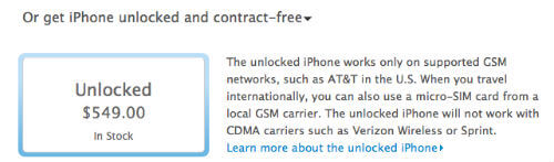 How much does a contract free iPhone cost from apple  - 49