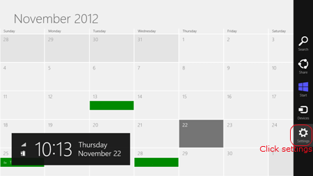 Google calendar to win 8