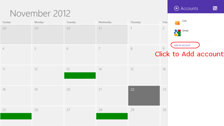 Google calendar to win 8