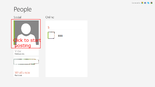 Facebook account to Windows 8 People app - 67