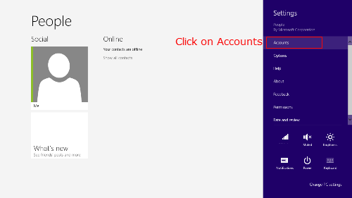 Facebook account to Windows 8 People app - 29