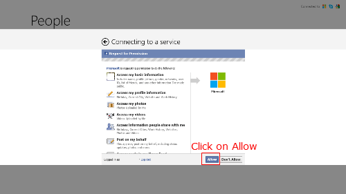 Facebook account to Windows 8 People app - 63