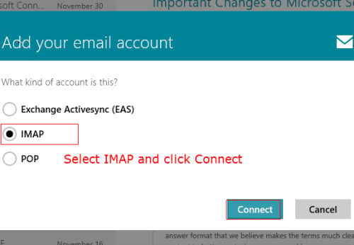 iCloud email to Windows 8 mail imap
