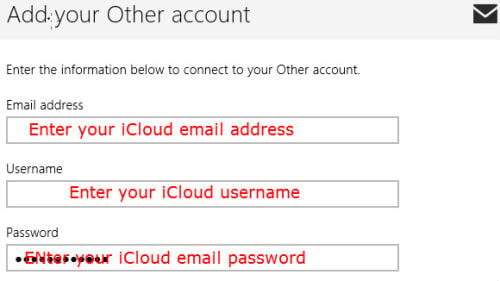 set up icloud email account on windows 8