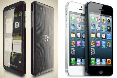 Blackberry Z10 Vs Apple iPhone 5 - 64