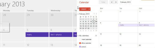 Google secondary calendar to windows 8