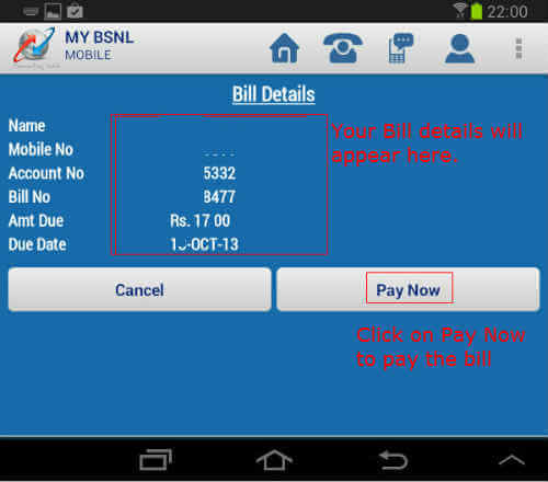 BSNL App bill payments and Recharge - 76