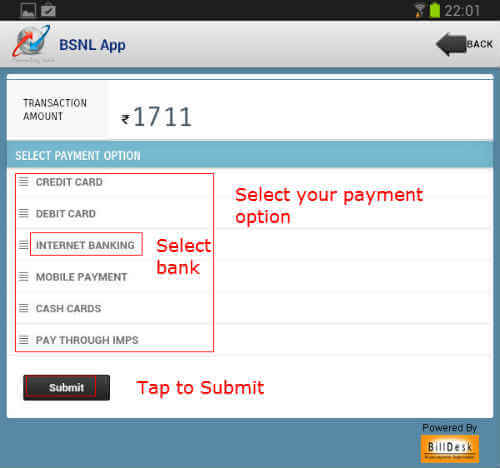 BSNL App bill payments and Recharge - 57