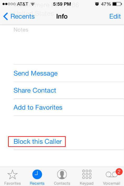 How to Block Calls and Messages in iOS 7 from a Number - 8