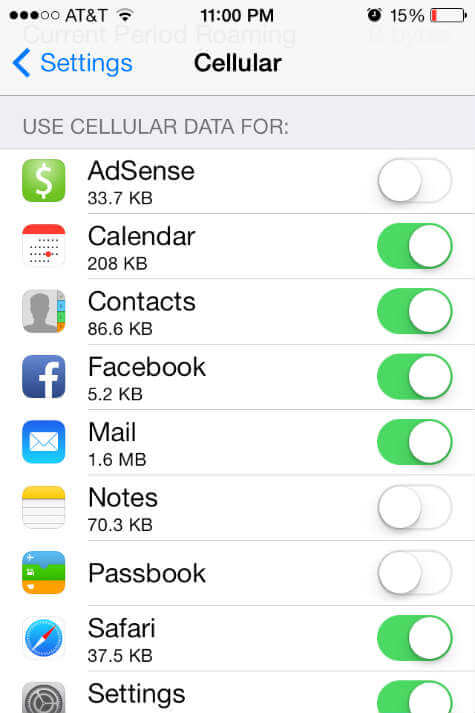 How to Monitor and Limit Cellular Data Usage on iOS7 - 6