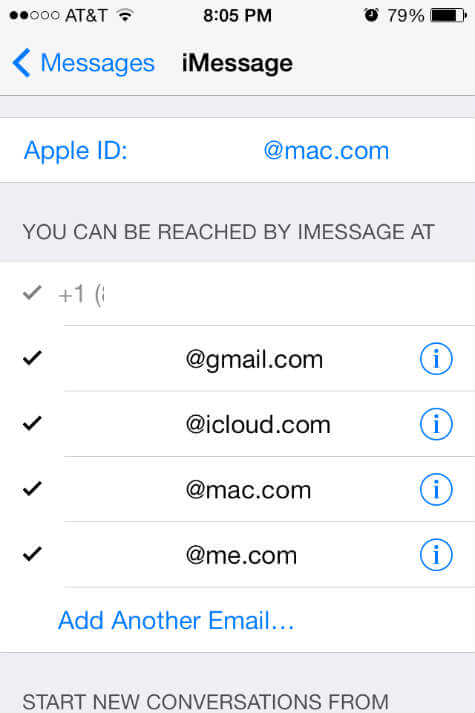 how to use phone number for imessage mac