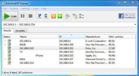 advanced ip scannerwindows 7