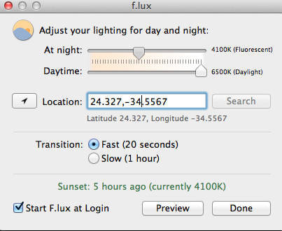 Night Shift Feature Old Mac X