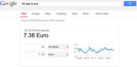 google search currency converter