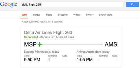 google search flight