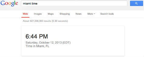 google search local time