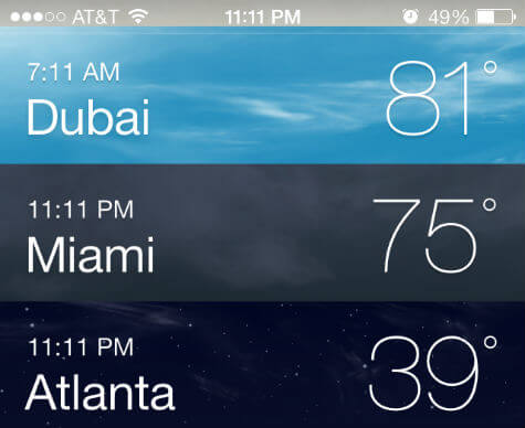 iphone weather