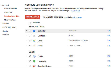 Now Google Allows To Backup YouTube Videos  Calendars and other Google Services  - 64