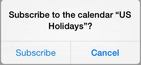 Calendar Subscribe