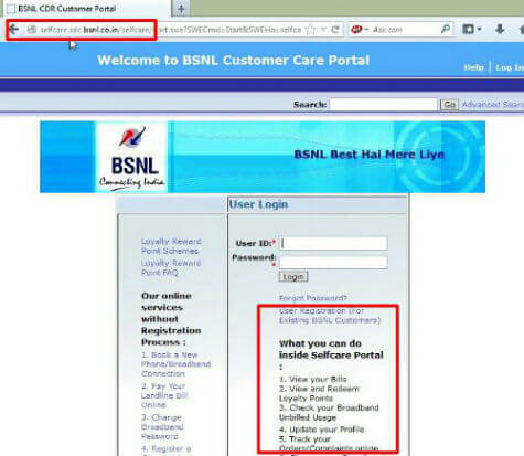 BSNL online tools and applications - 70