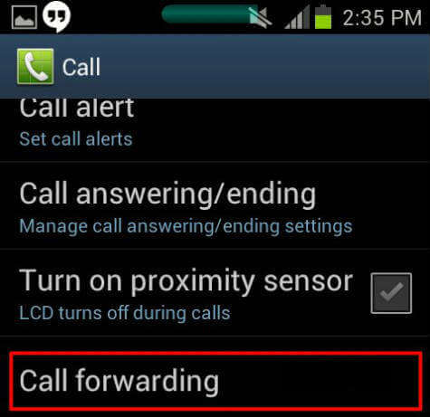 android call forwarding smart phone unreachable