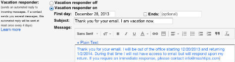 How to Setup Auto Vacation Response on Gmail  Yahoo and Hotmail - 2