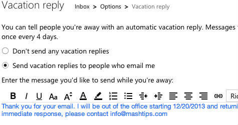 How to Setup Auto Vacation Response on Gmail  Yahoo and Hotmail - 8