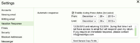 How to Setup Auto Vacation Response on Gmail  Yahoo and Hotmail - 95
