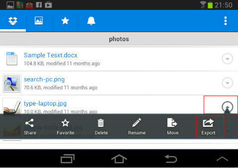 Send Email Attachments from Android Phone using Dropbox - 75