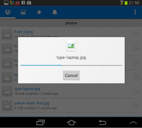 Send Email Attachments from Android Phone using Dropbox - 88