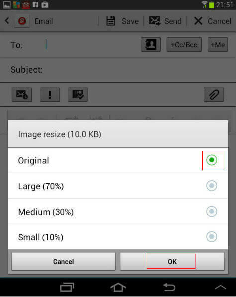 Send Email Attachments from Android Phone using Dropbox - 12