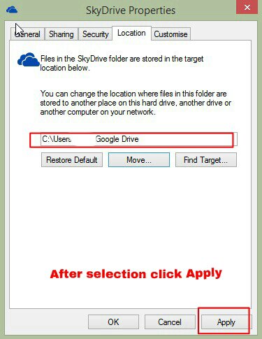 Change Default Skydrive Location in Windows 8 1 - 87