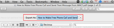 mac pdf export window