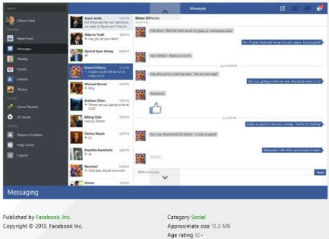 facebook video calling app for windows 8